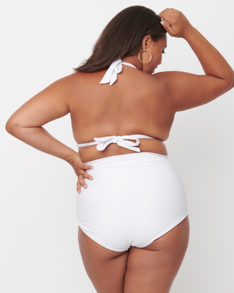 White halter top plus size top